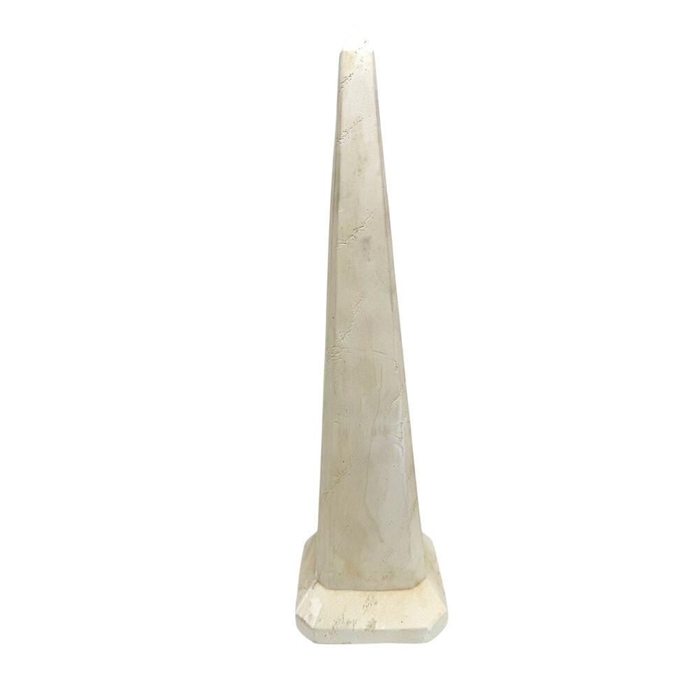 MCM Stone Travertine Obelisk Statue Silvestri 20in Made In Korea